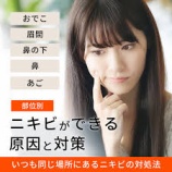 『部位によって違う！大人ニキビの原因と対策』の画像