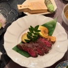 栗ごはんと、牛サガリステーキとかの夜ごはん