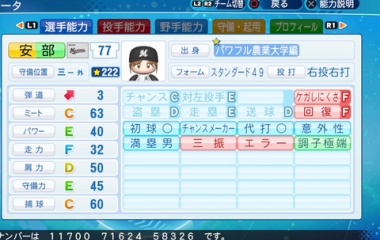 『安部　菜々　パワプロ2020版』の画像