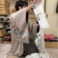 目にも眩しい宮古上布に純白の琉球絣帯