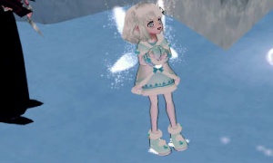 雪花ツリーが光り始めると1日1回特別なプレゼントがもらえる