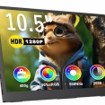 Amazonで激安で購入した、モバイルディスプレイ(10.5インチ)、低電圧USB給電で正常に使えるか検証・消費ワット数を計測してみた。