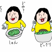 かな姐さんのお好み焼きハンバーグとオレ流