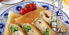 ささみで大満足！梅しそチーズのパリパリ春巻き！おつまみやお弁当に