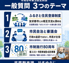 9月議会一般質問のご案内