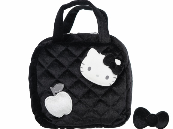 HELLO KITTY × BRILMY 中身が見えて時短がかなう ズボラに優しいコスメポーチ BOOK VELOUR BLACK ver.／SPECIAL PACKAGE