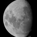 8月4日の月 - 風が時々吹いていました（月齢10.6）