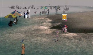 釣り場が完全に海水浴場に見える件