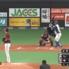 【vs.楽天】日ハム上野、楽天早川からプロ初安打となるツーベースを放つも直後に走塁死