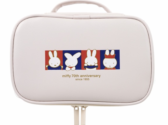 リンネル 2025年 9月号増刊 《付録》 miffy ミッフィー誕生70周年記念デザイン 鏡が立てられて便利なドレッサーポーチ