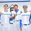 日本ハム・江越、齋藤友が入団会見　新庄監督「頑張っちゃ駄目」「常に笑って投げなさい」