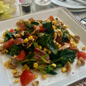 群馬県産ちぢみほうれん草で半生サラダ【PR】