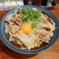 ■新橋の「甚三」で、デカ盛り冷肉ぶっかけうどん！