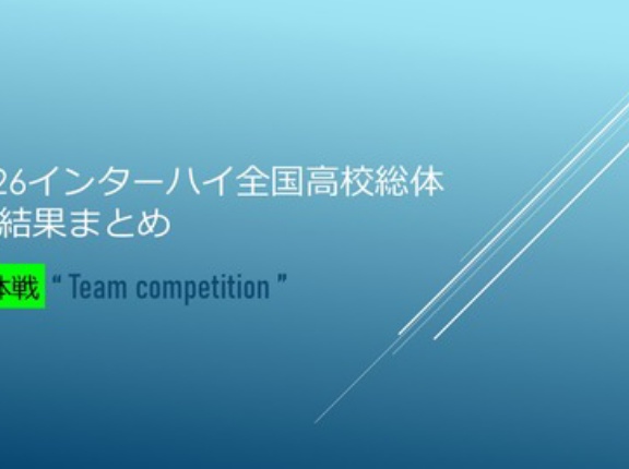 2026インターハイ全国高校総体🚹結果まとめ＠団体戦