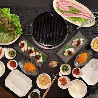 サムギョプサルと鰤のフェの夜ごはん