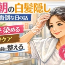 朝の白髪隠しが面倒な日の話｜カラートリートメントで出勤前に整える【アラ還】