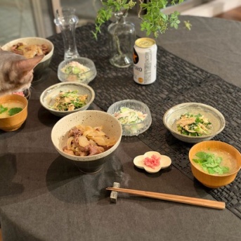 赤城牛の牛丼の夜ごはん