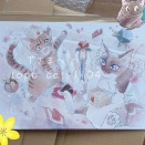 ​【お仕事報告】節分の愛猫イラスト制作｜猫2匹の豆まきを描かせていただきました！