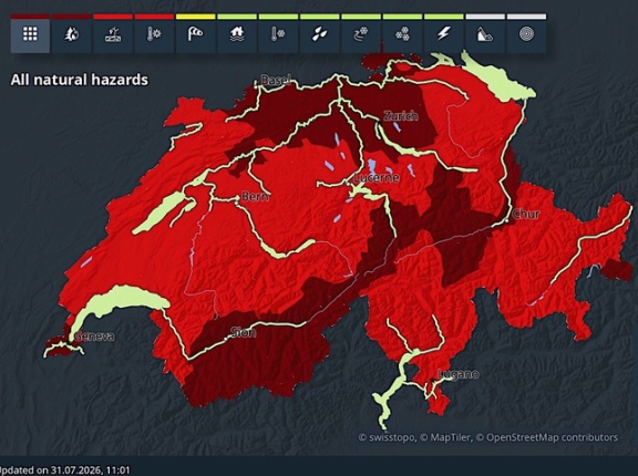 スイスでも森林火災のリスクが高まっています