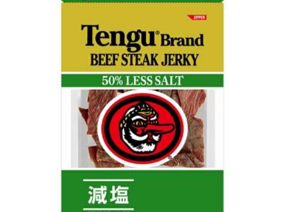 【2,200円】テング ビーフステーキジャーキー オリジナル 50％減塩 93g×2個がアウトレット特価。賞味期限2026/11/3