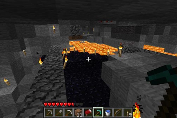 黒曜石採掘現場だより マインクラフトてんやわんや開拓記