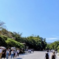 伊勢神宮で、婆の健康を祈る