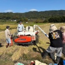 10月18日春水稲刈り＆バラ園手刈り＆藁焼却