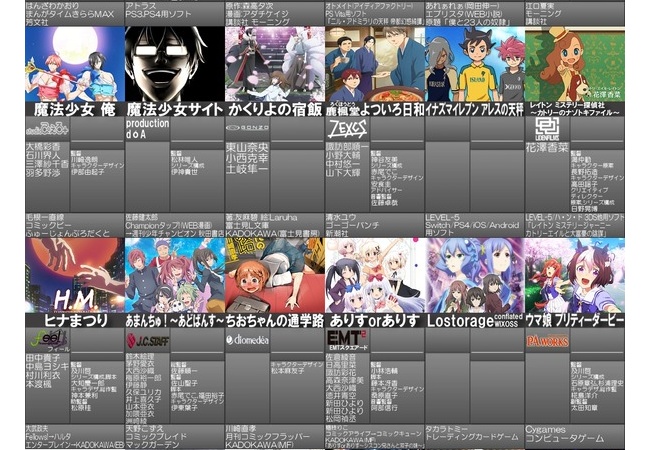 2018年春アニメ一覧画像が公開