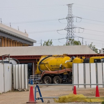 「（仮称）柏市こども・若者相談センター」の建設工事状況（2026年4月9日）