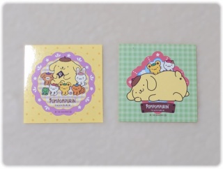 セブンイレブン×ポムポムプリン「オリジナルステッカー」は全3種。