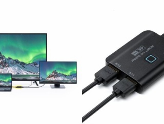 ダウンスケールで4Kと1080p同時出力可能なHDMI分配器