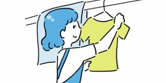 妻は在宅ワークの隙に洗濯をするが、干すのをしばしば忘れる。