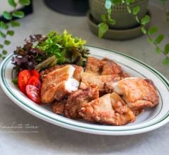 完成しなかった薄衣のフライドチキンのレシピ。