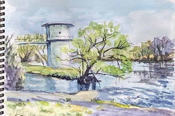 風景絵画 絵画 風景 小林幸三・奥入瀬/青森県 版画 風景画 | 小林幸三