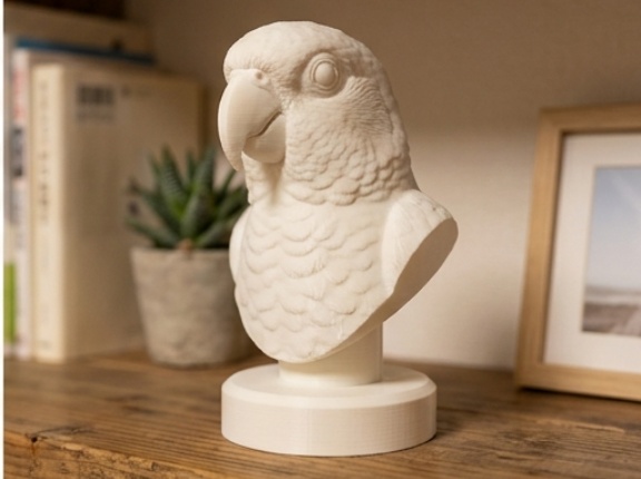 コガネメキシコインコのルネサンス肖像画胸像ができました！