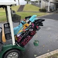 連休初日の大風の中🌪️⛳️