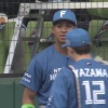 【日本ハム】万波中正、フェンス際のファインプレーにファン大興奮！