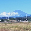 10月28日　今日の業務予定と富士山とマリーゴールド