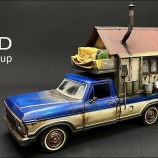 『フォードのピックアップのミニチュアをキャンピングカーに改造してみた』の画像