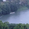 台風25号が接近中、遊水池が機能を発揮中