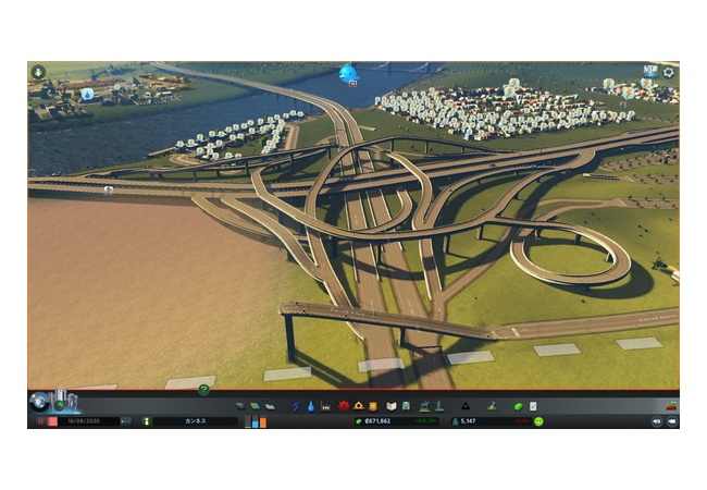 俺氏慣れない町作りゲームでとんでもない高速JCTを作ってしまう