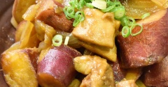 ホクホク柔らか♪さつま芋と鶏もも肉の醤油煮込み