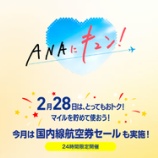 『2月28日0時から24時間限定のANAにキュン！、GW搭乗分の国内線セール！など全11企画』の画像
