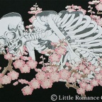 メンズ和柄半袖Tシャツ／隠れ梅髑髏