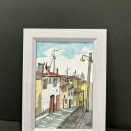 2025年第323回は、スペイン　ガディの町角　11月30日描く