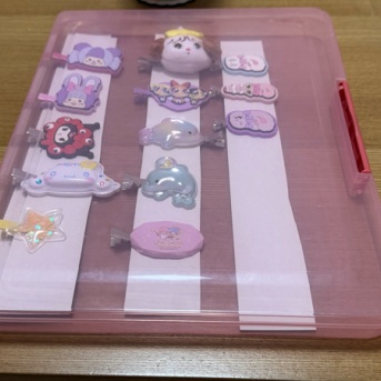 子供でも把握できる収納法◆流行りの前髪クリップが増えたので…