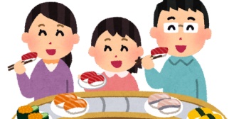 家族で回転寿司行ったら合計何皿ぐらい食べる？