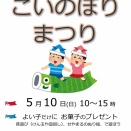 大きくなあれ！、鯉のぼりまつりを急遽開催します