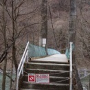 腹帯の吊り橋 渡りたいが.. /雲