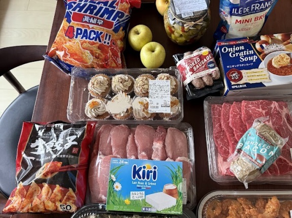 コストコで買ってきたもの一覧と気になる新商品【ハニースパイシーシュリンプ】と【きのこクリームミートボール】で晩ごはんと【アールグレイカップケーキ】でお茶もしました